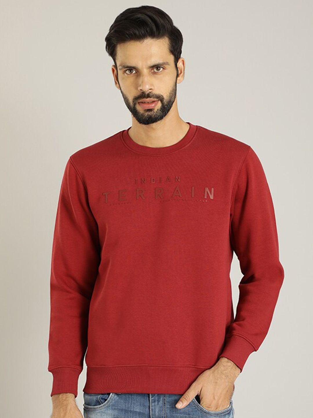 indian terrain typography pullover sweatshirt