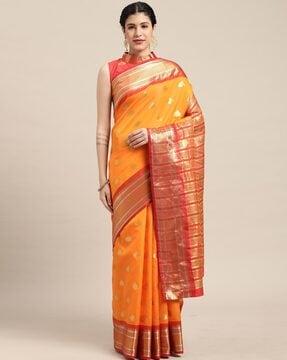 indian traditional saree with blouse piece