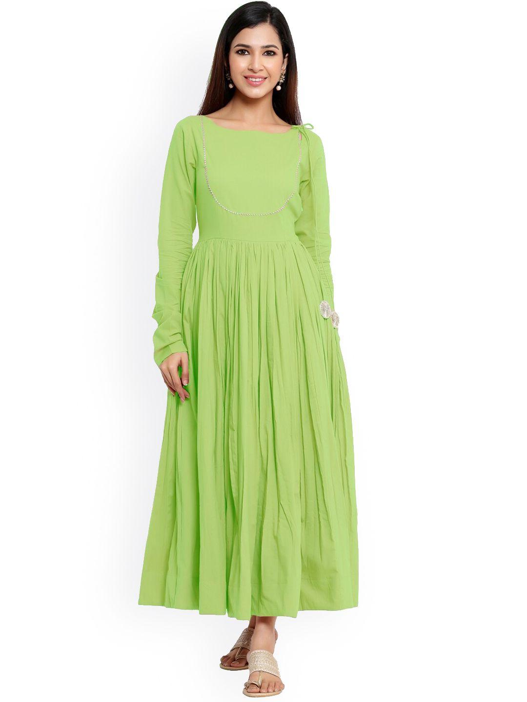indian virasat cotton a-line maxi dress