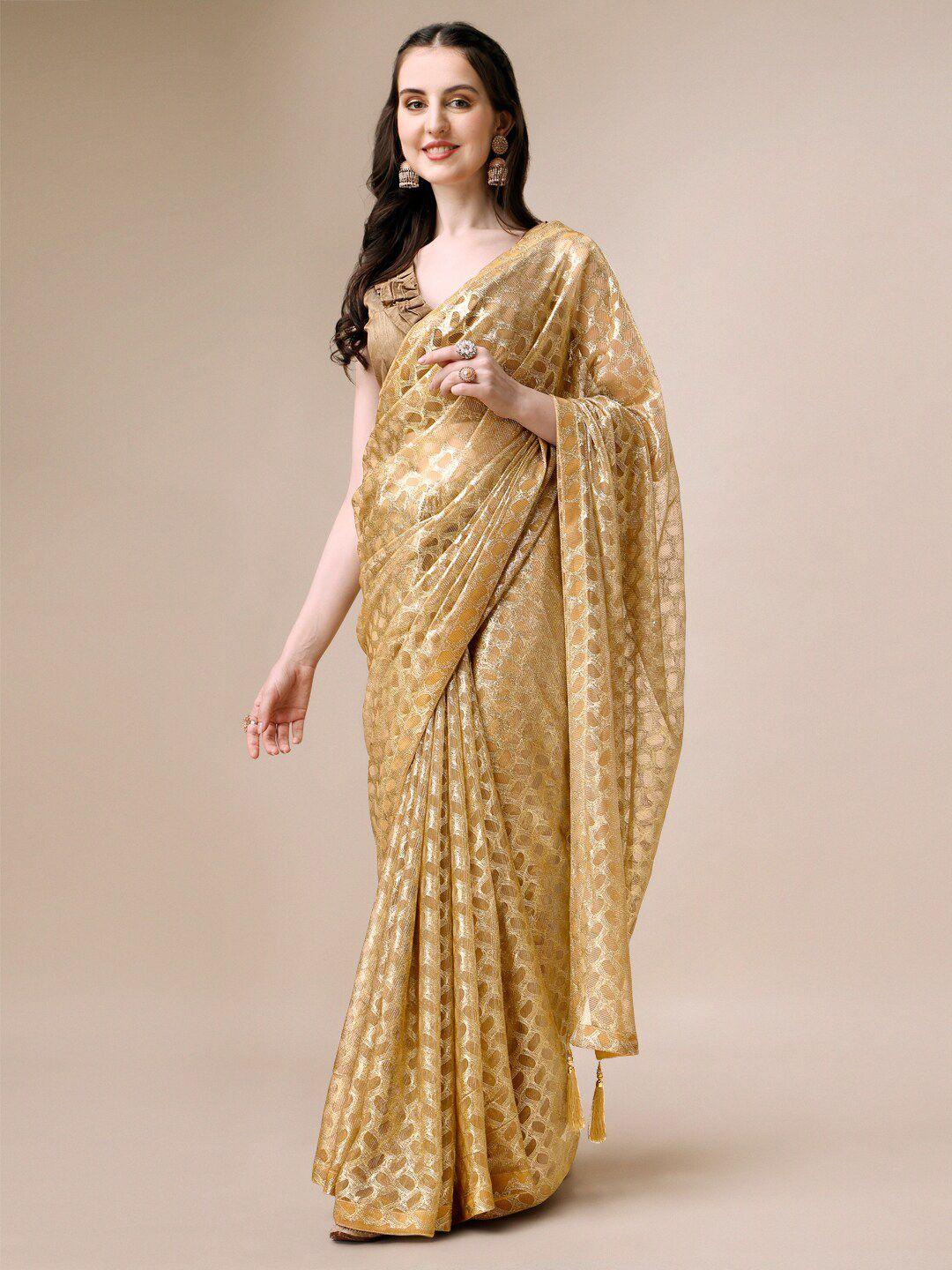 indian women embellished silk blend saree