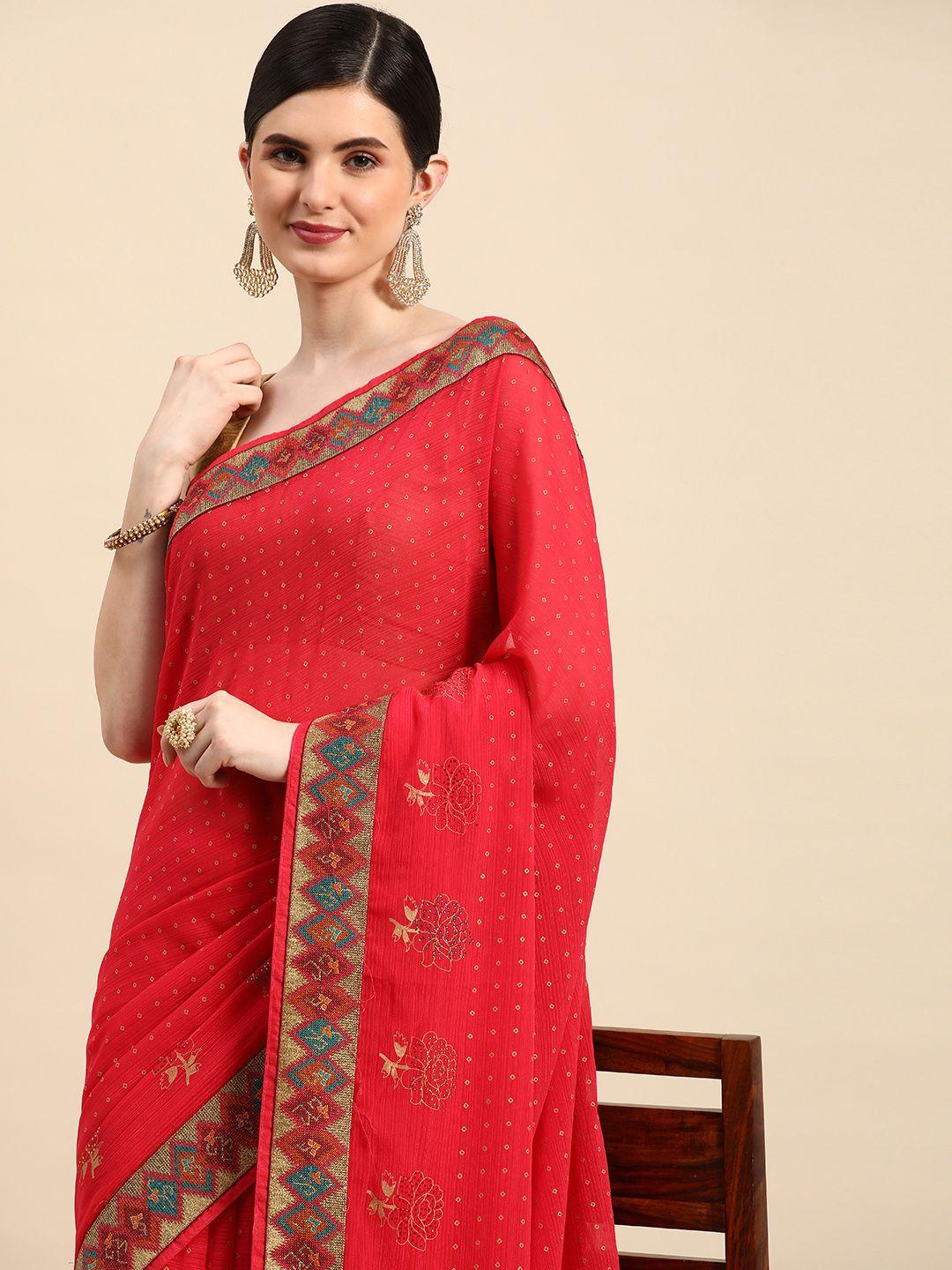indian women ethnic motifs gotta patti silk blend designer saree