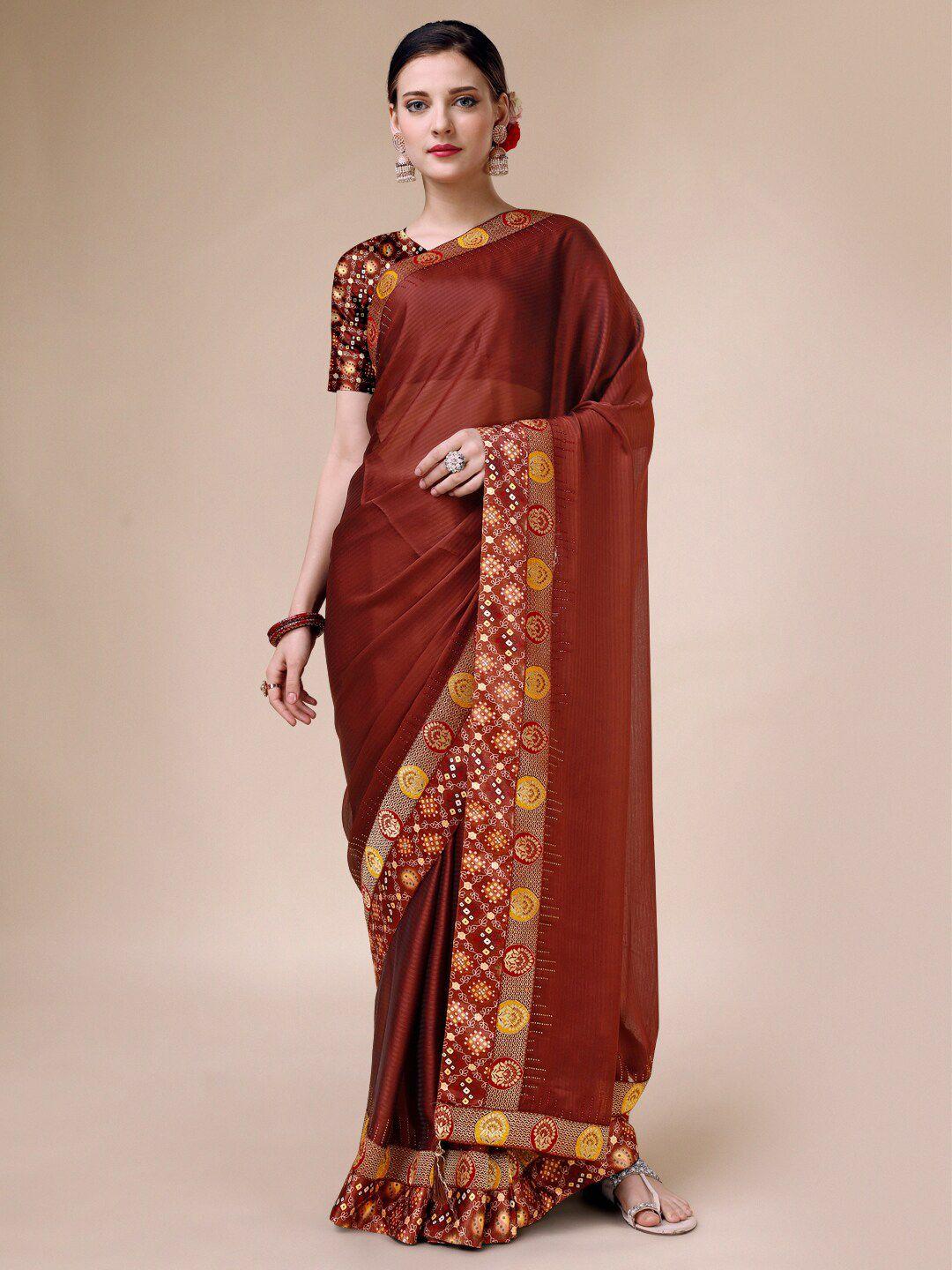indian women pure silk saree with woven design border