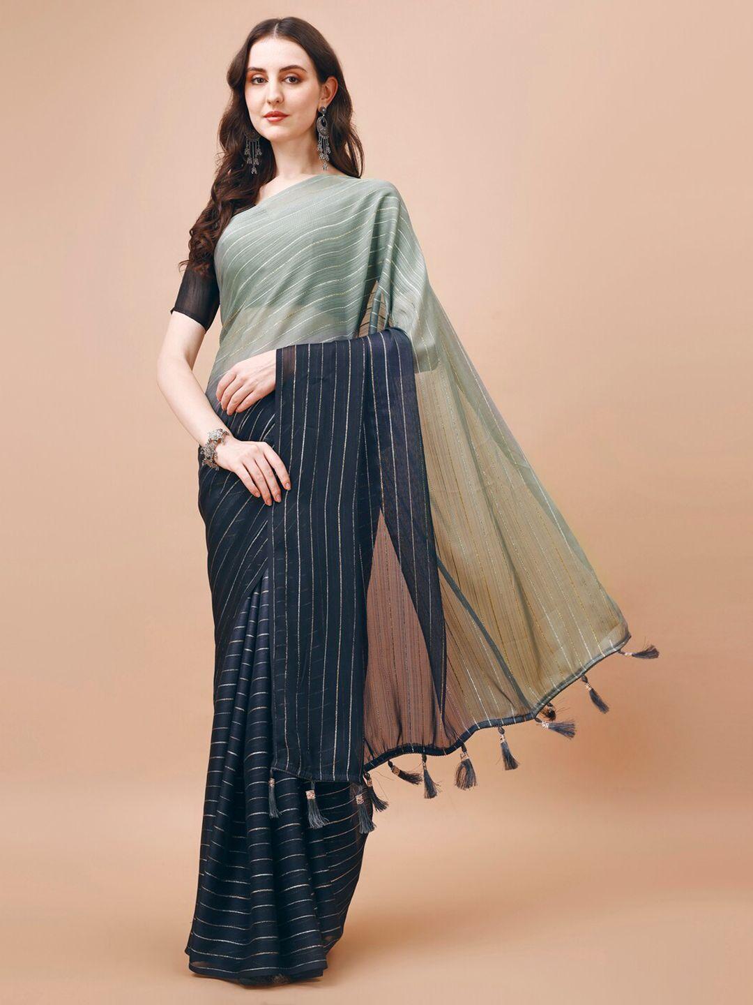 indian women striped saree