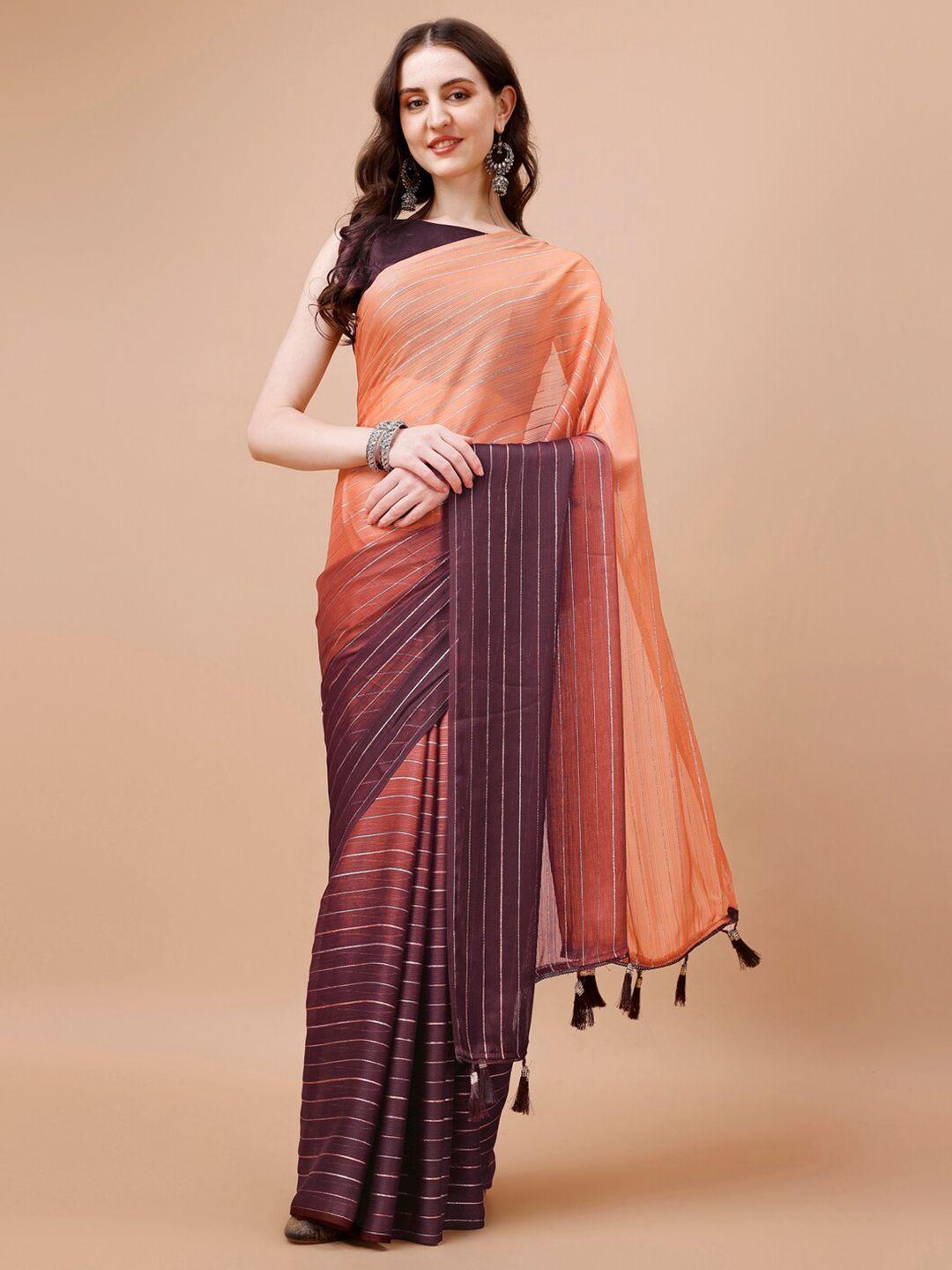 indian women striped saree