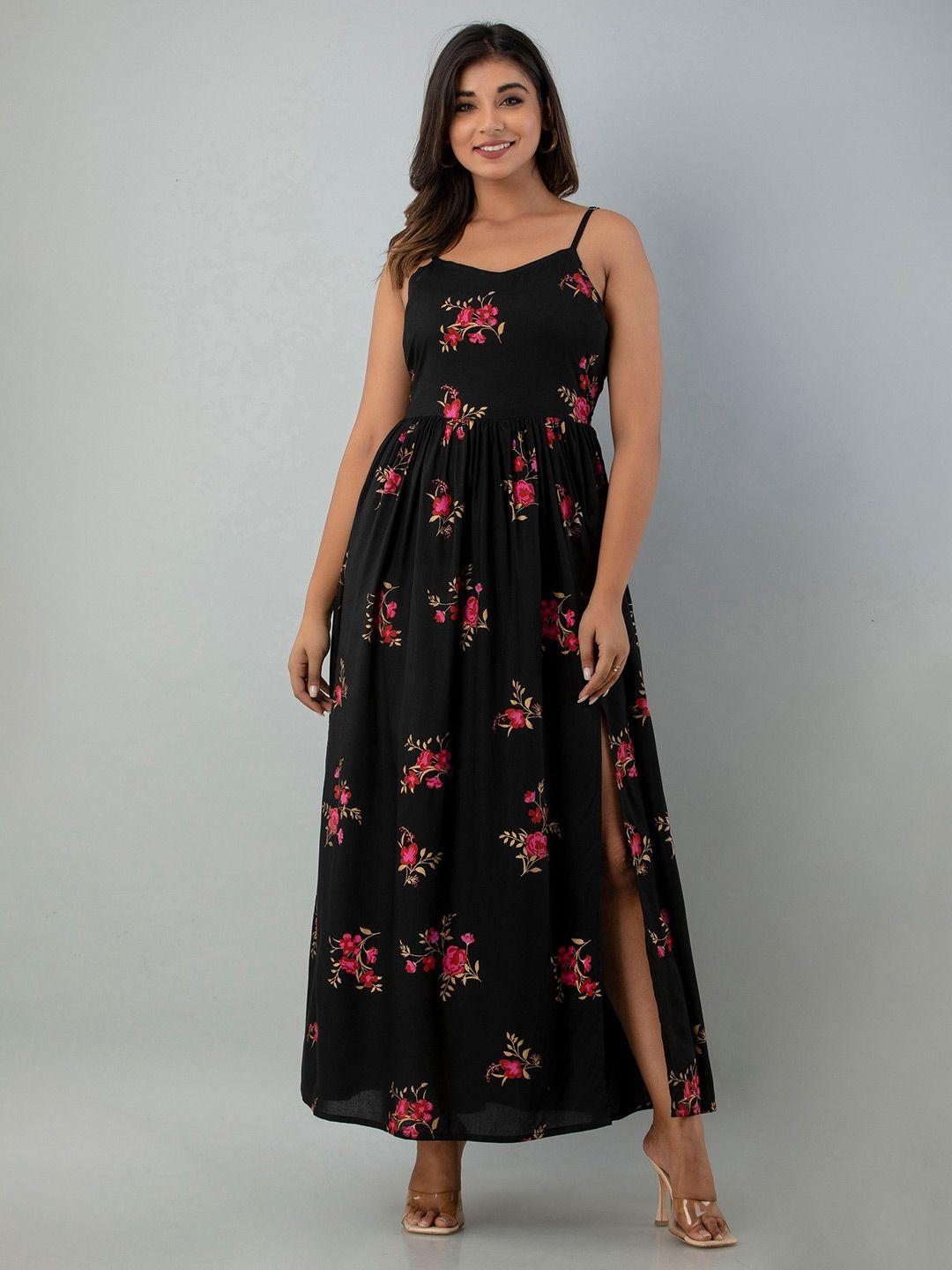 indianic floral print maxi dress