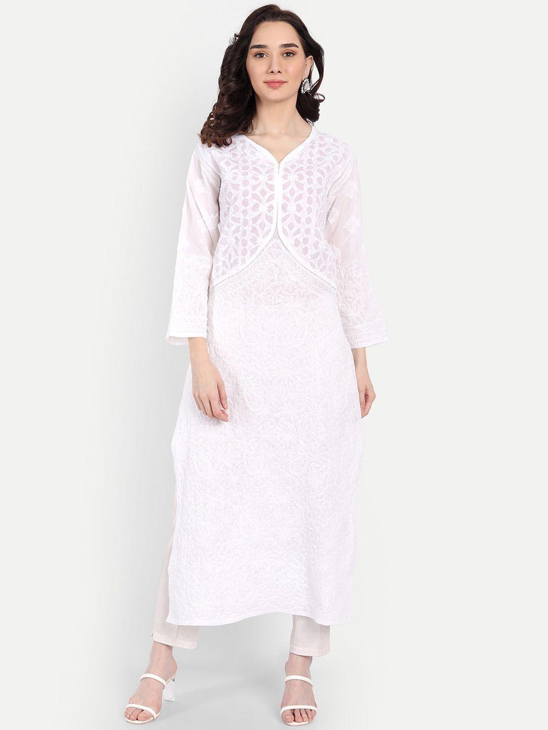 indiankala4u ethnic motifs embroidered chikankari kurta