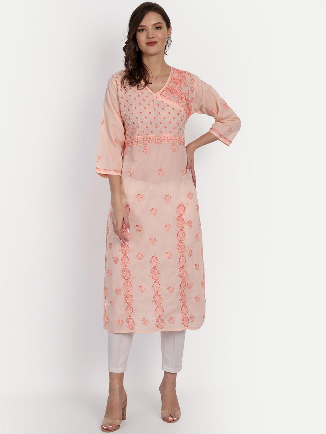 indiankala4u ethnic motifs embroidered pure cotton kurta