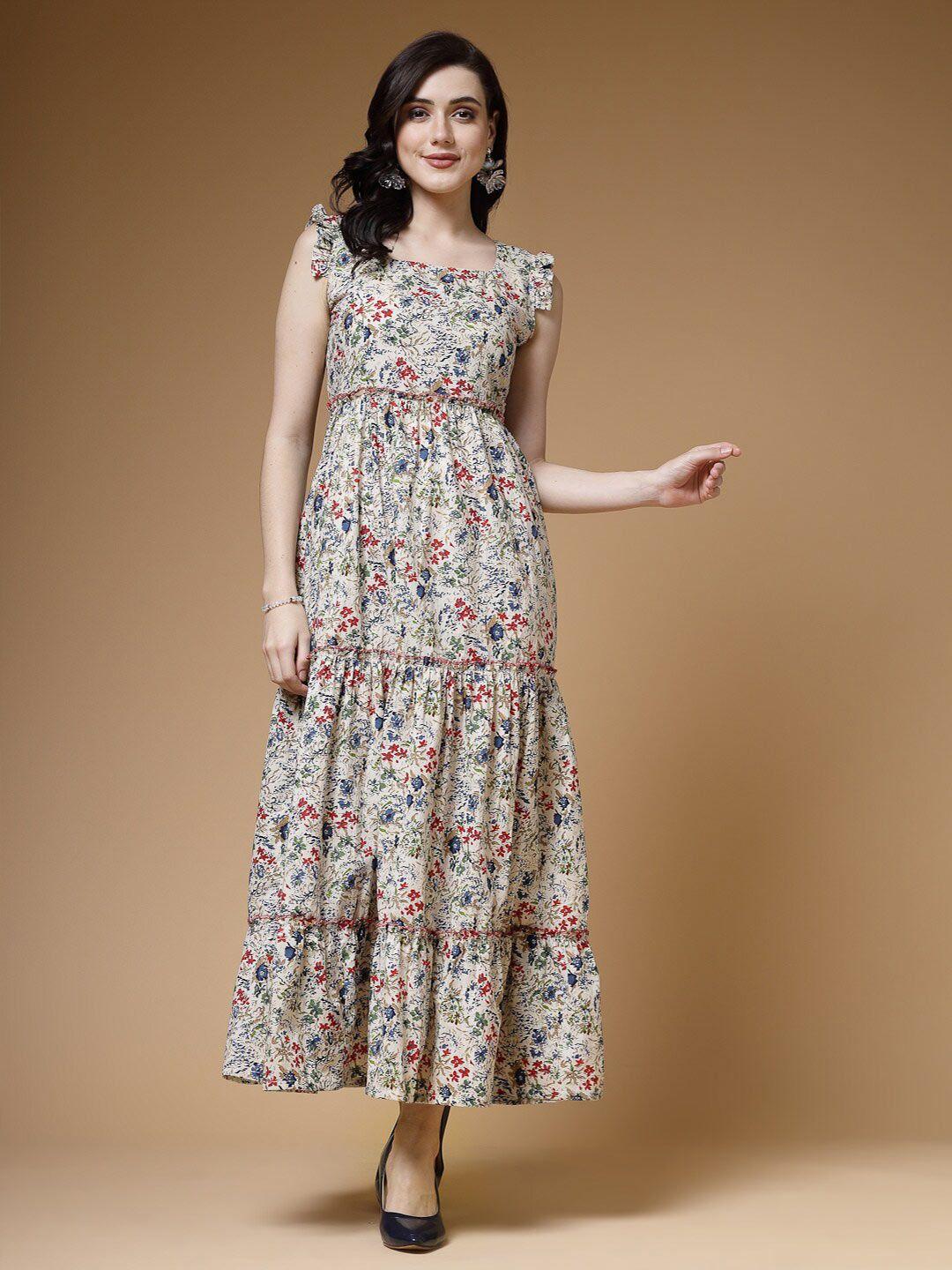 indibelle floral printed maxi dress