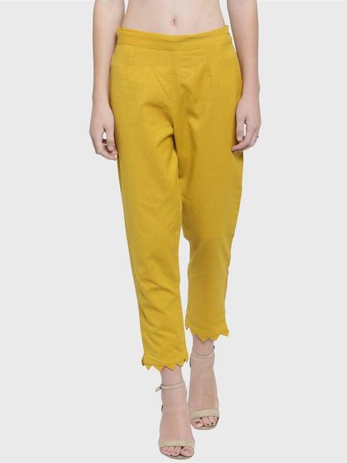 indibelle mustard cotton trousers