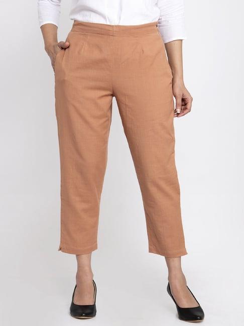 indibelle nude cotton trousers