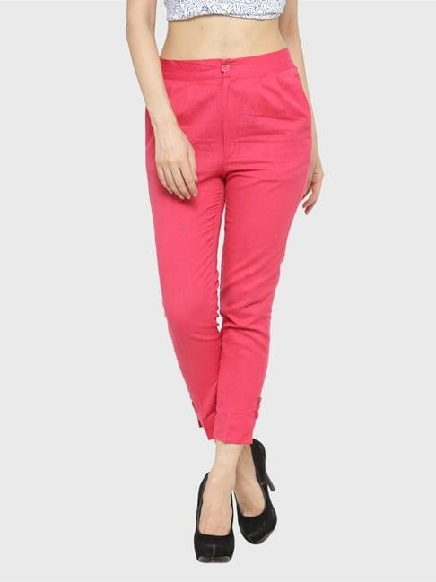 indibelle pink cotton trousers