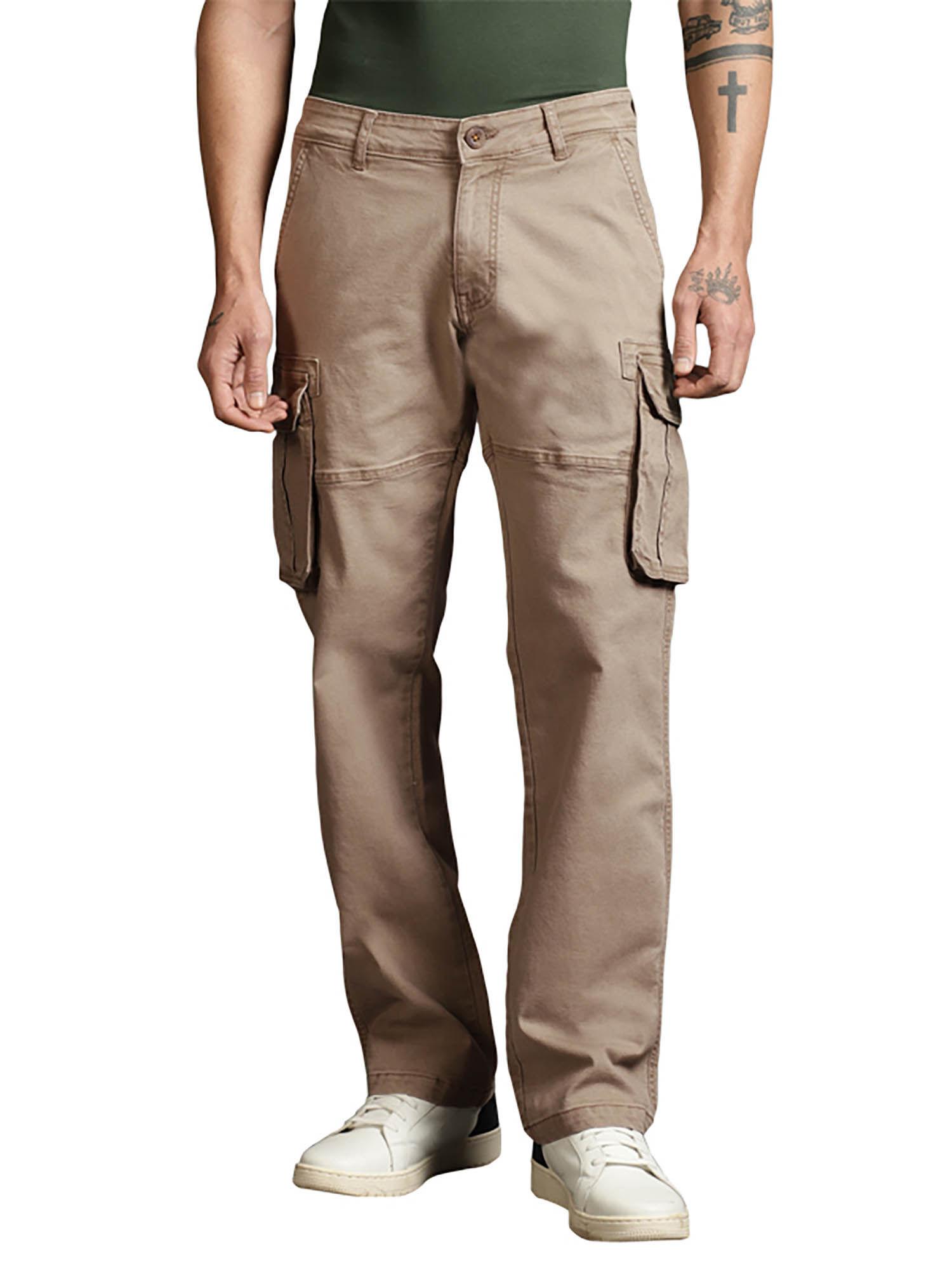 indie ride cargo trousers-beige