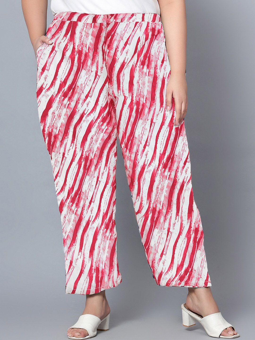 indietoga women printed comfort easy wash trousers