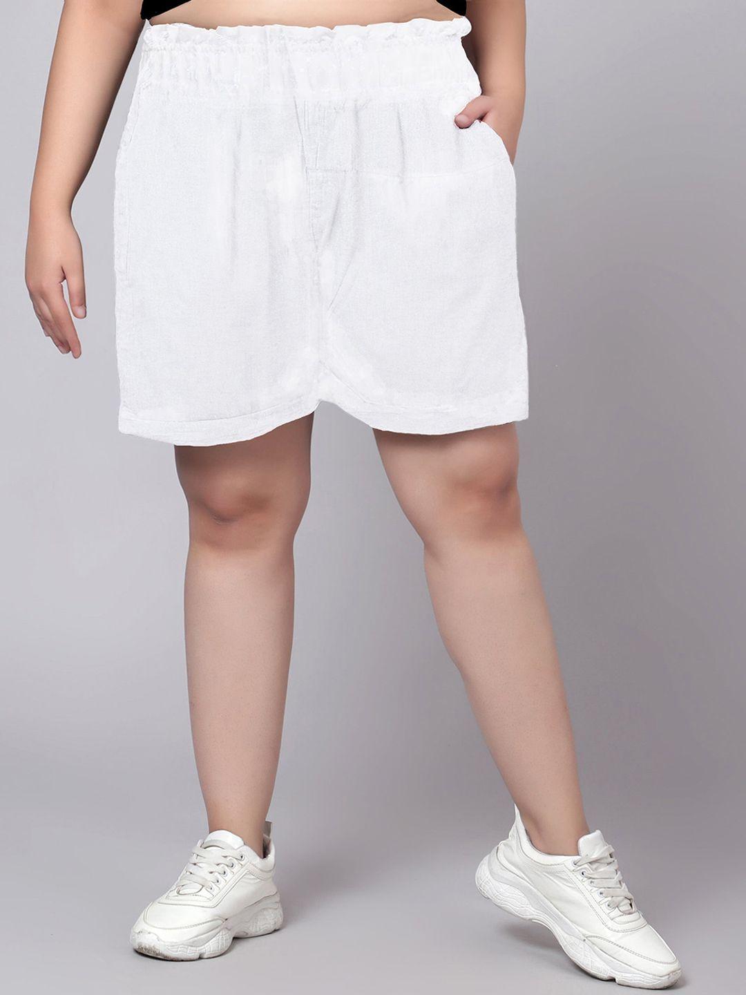 indietoga women regular fit high-rise cotton regular shorts