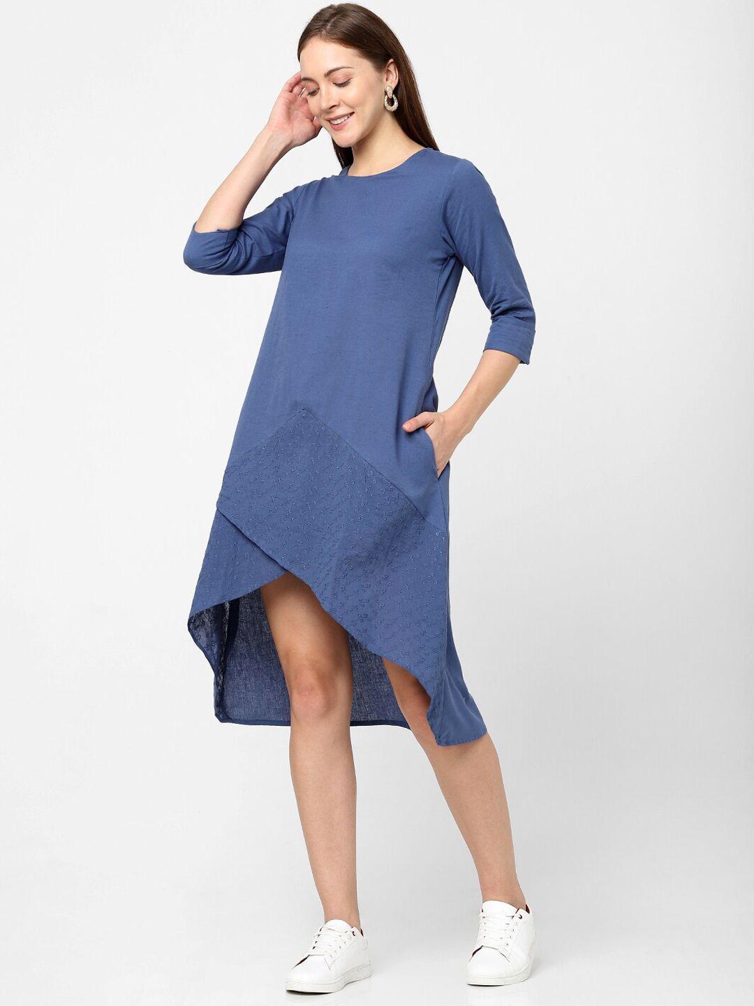 indifusion blue denim a-line dress