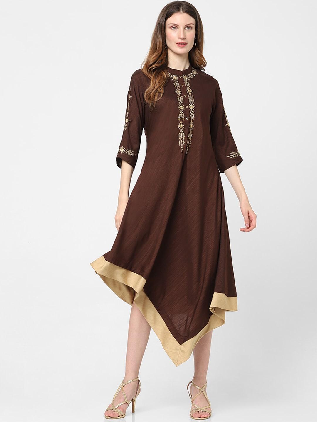 indifusion brown a-line dress