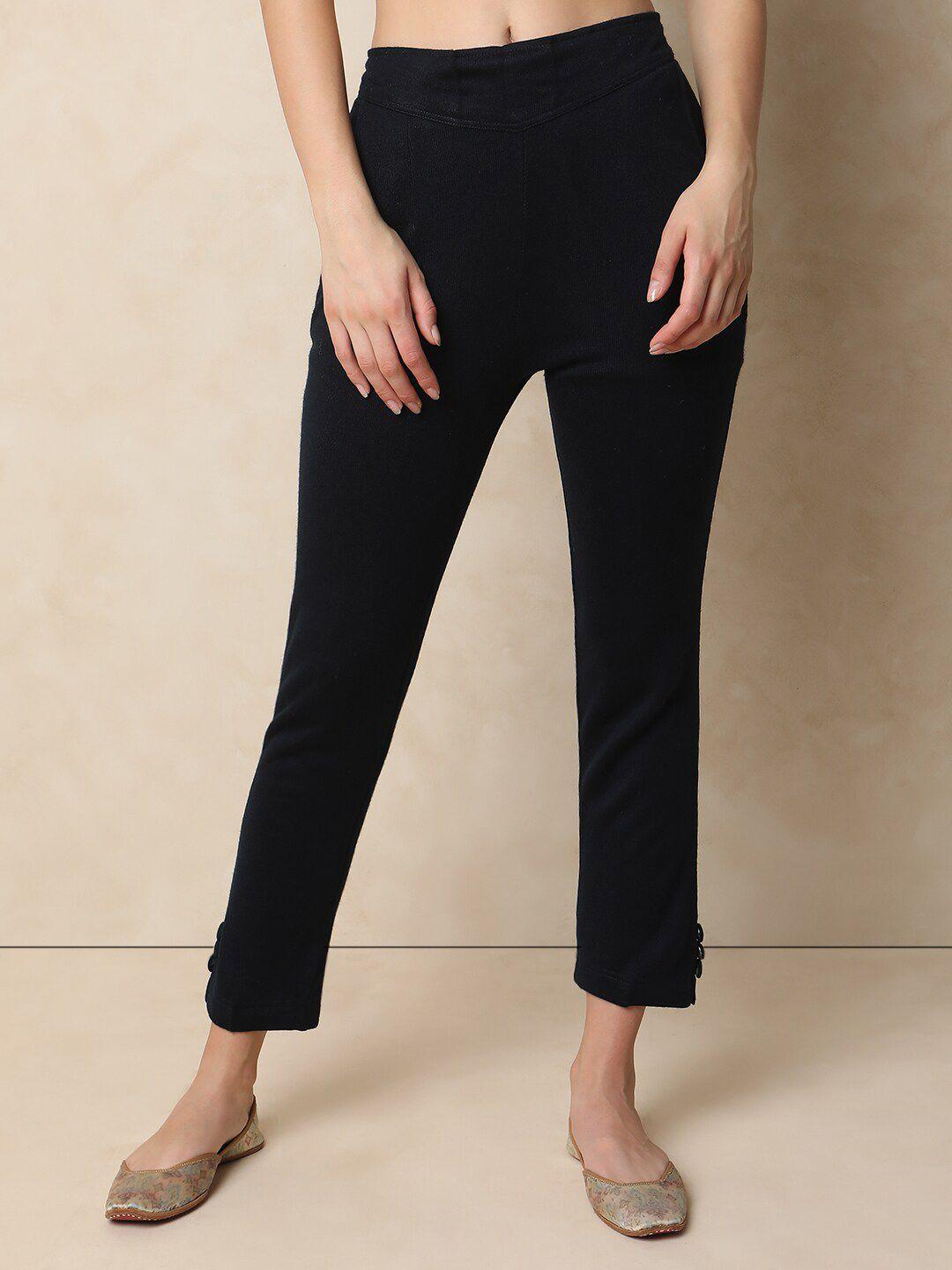 indifusion women high-rise cotton trousers