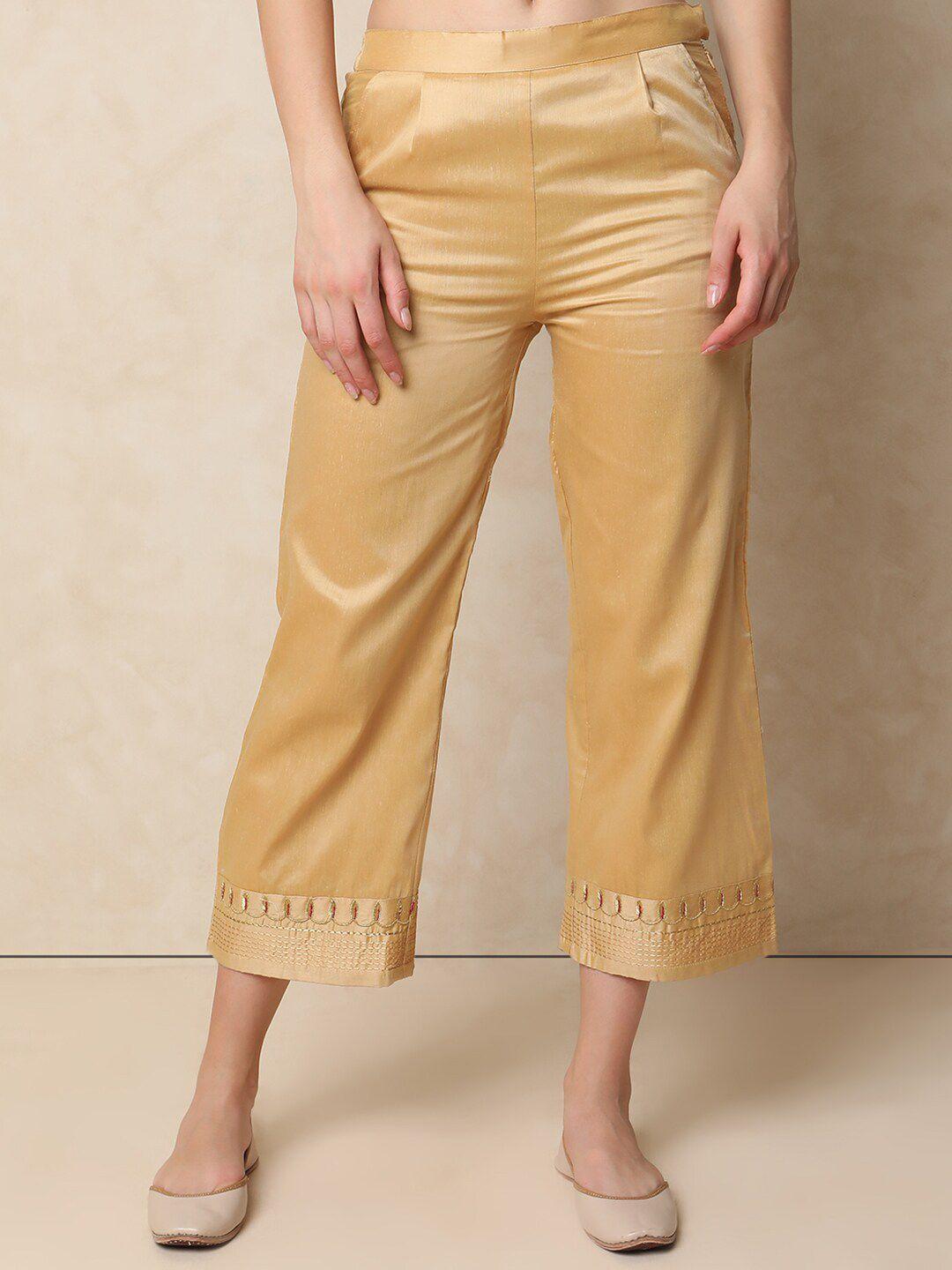 indifusion women mid-rise parallel trousers