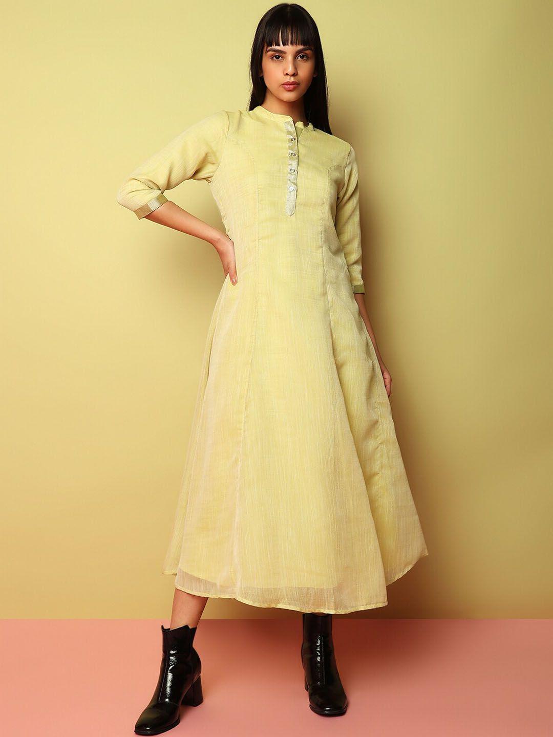 indifusion women woven design a-line maxi dress