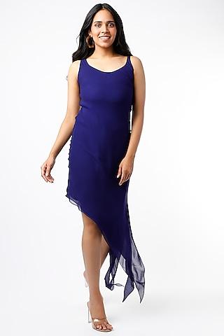 indigo blue sleeveless dress