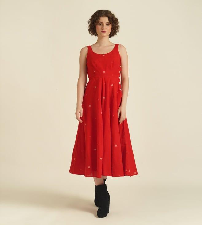 indigo dreams red royale xi dress