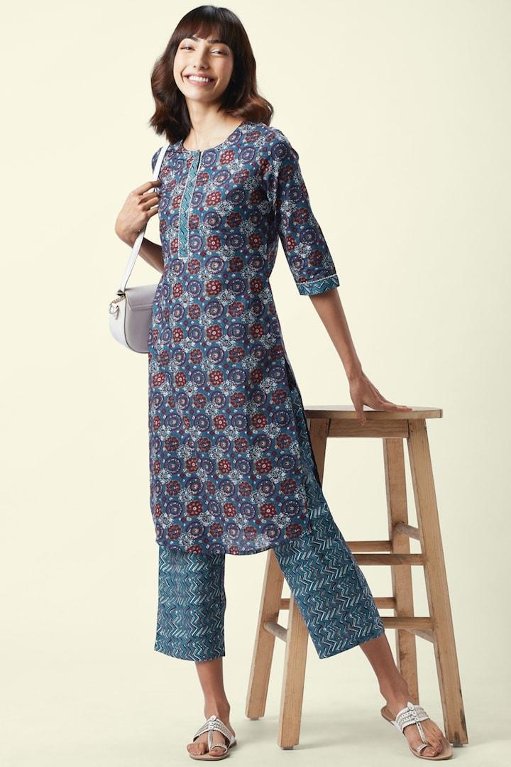 indigo kurta & pants set