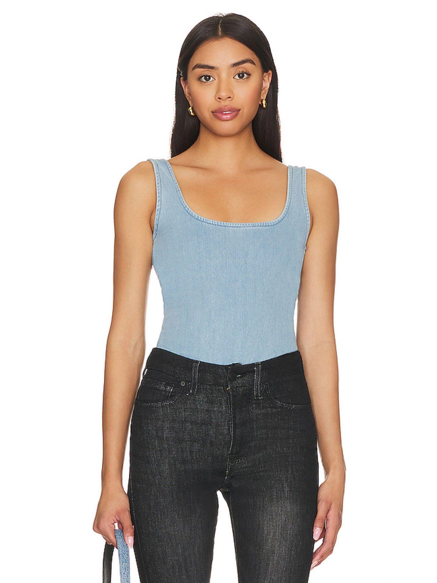 indigo modern tank bodysuit