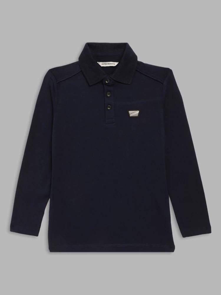 indigo solid polo tshirt