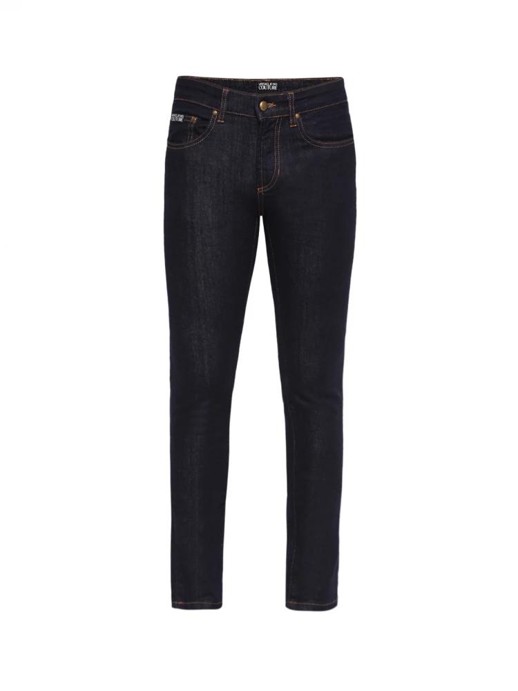 indigo solid slim fit jeans