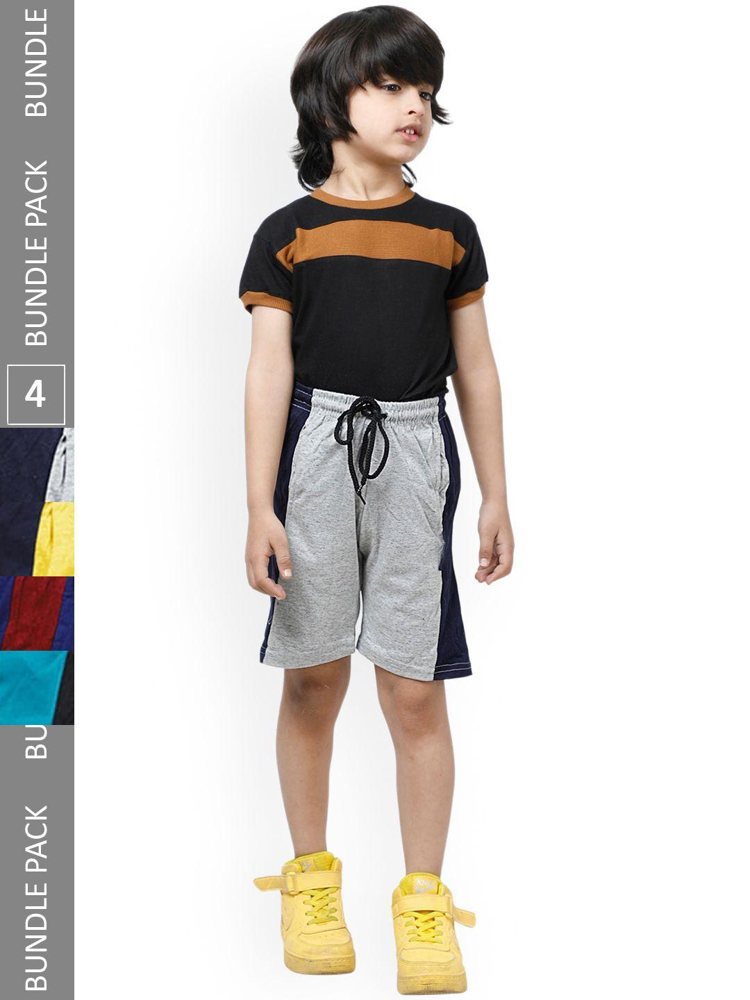 indiweaves-boys-multicoloured-striped-printed-high-rise-shorts