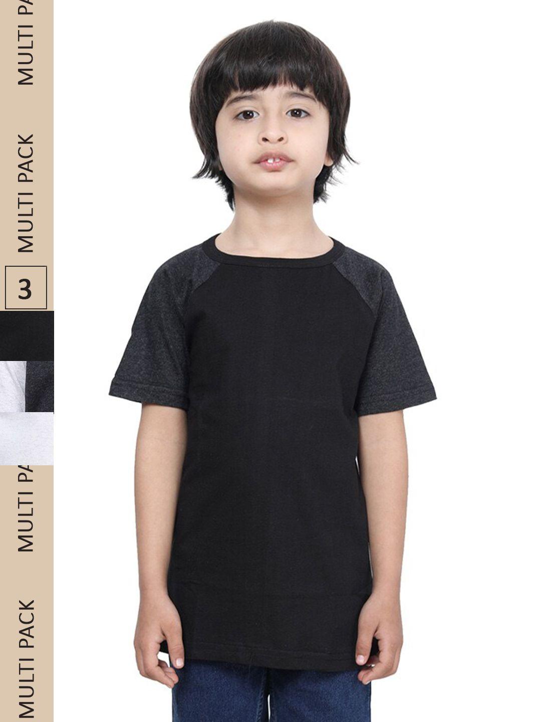 indiweaves boys pack of 3 pure cotton t-shirts