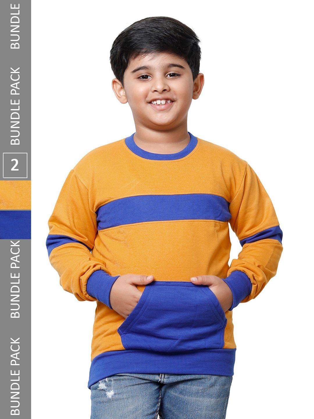 indiweaves boys multicoloured striped sweatshirt