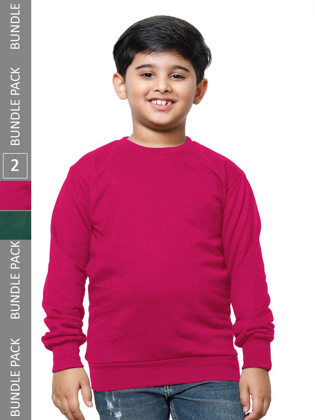 indiweaves boys pack of 2 fleece pullover