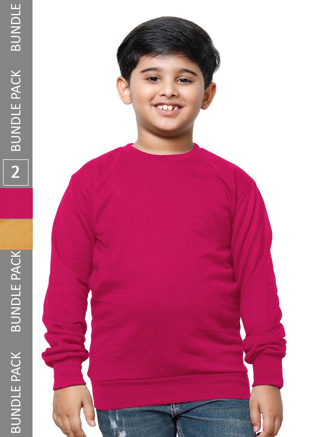 indiweaves boys pack of 2 long sleeves fleece sweatshirt