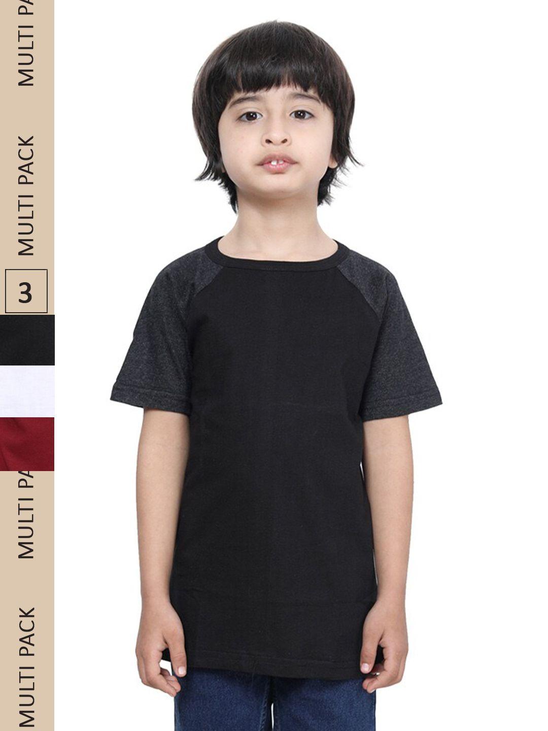 indiweaves boys pack of 3 pure cotton t-shirt