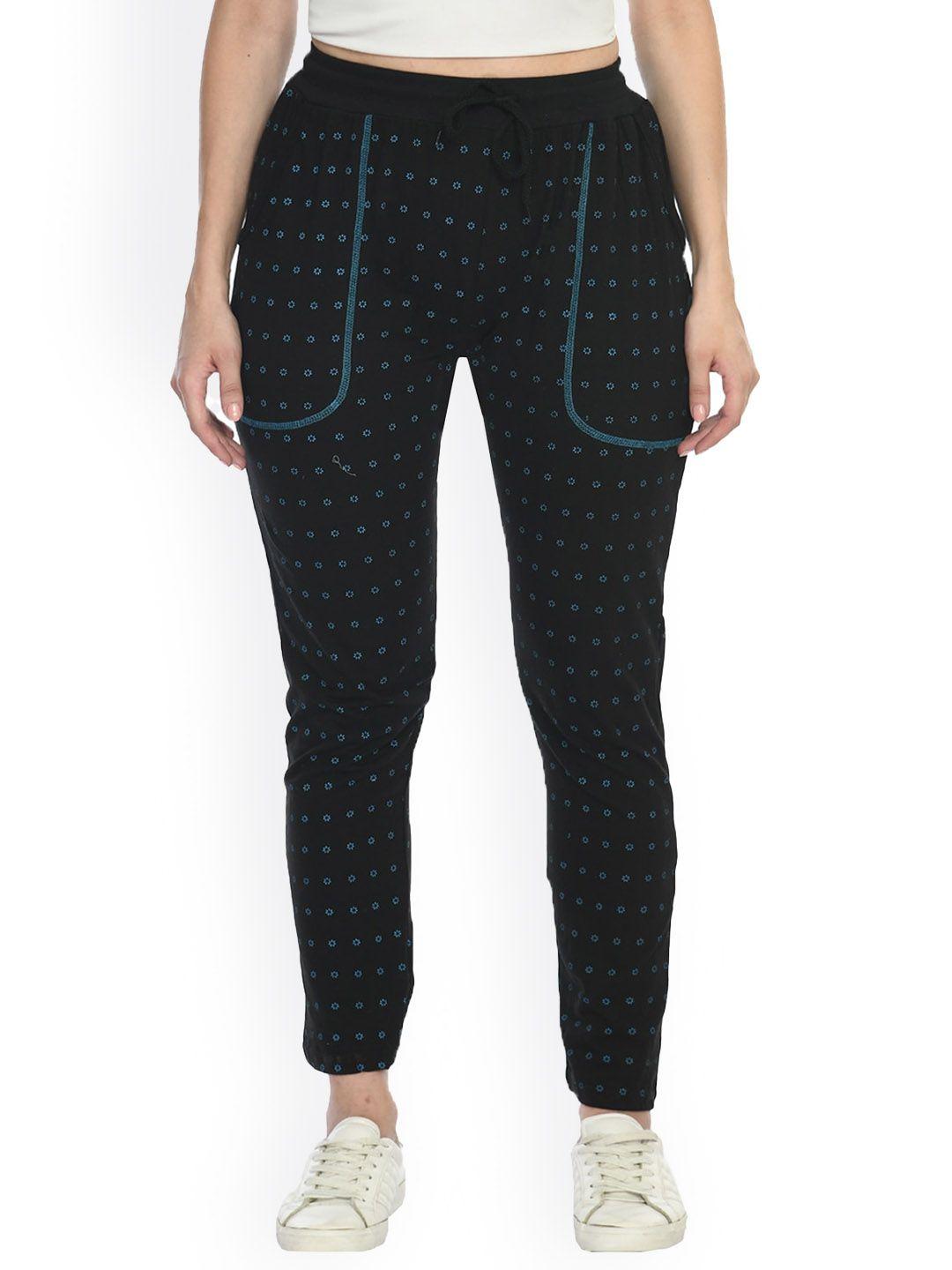 indiweaves women printed cotton track pants