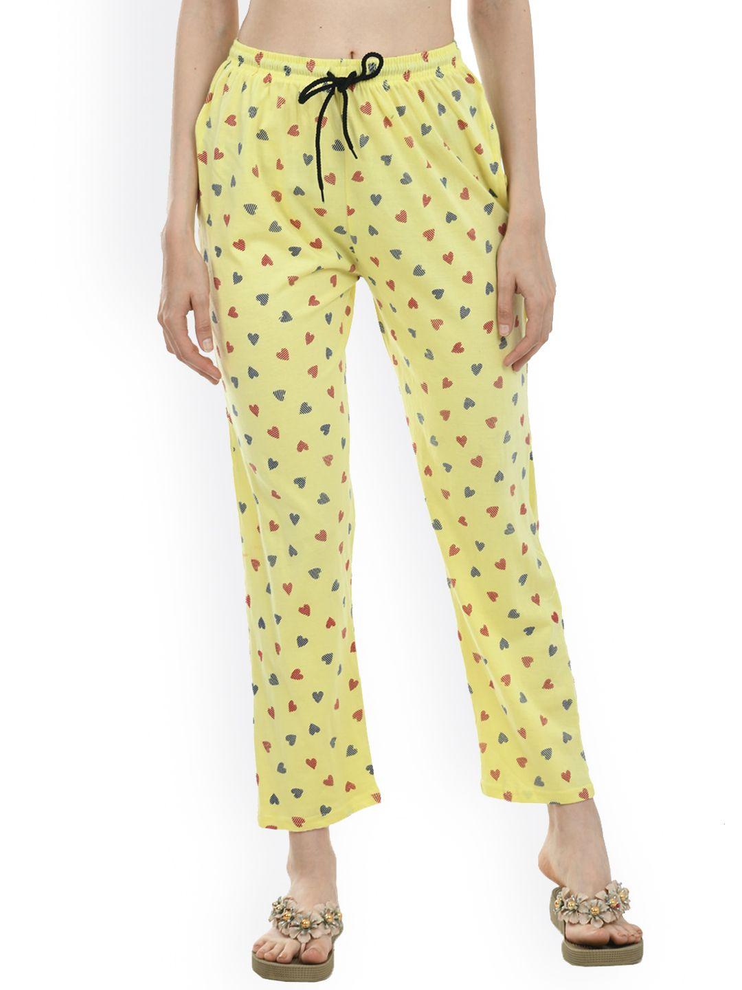 indiweaves women printed pure cotton lounge pants