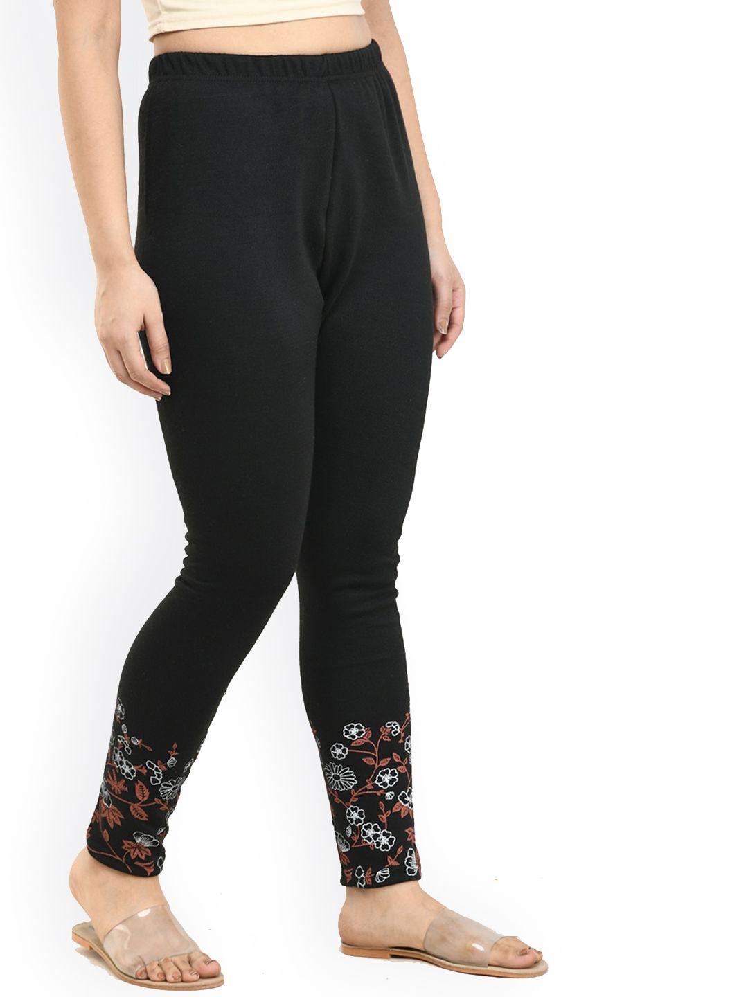 indiweaves women printed woolen ankle length leggings