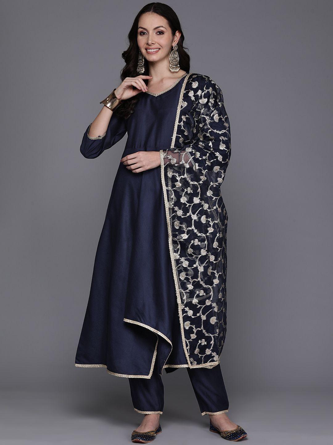 indo era women empire sequinned kurta with trousers & with dupatta