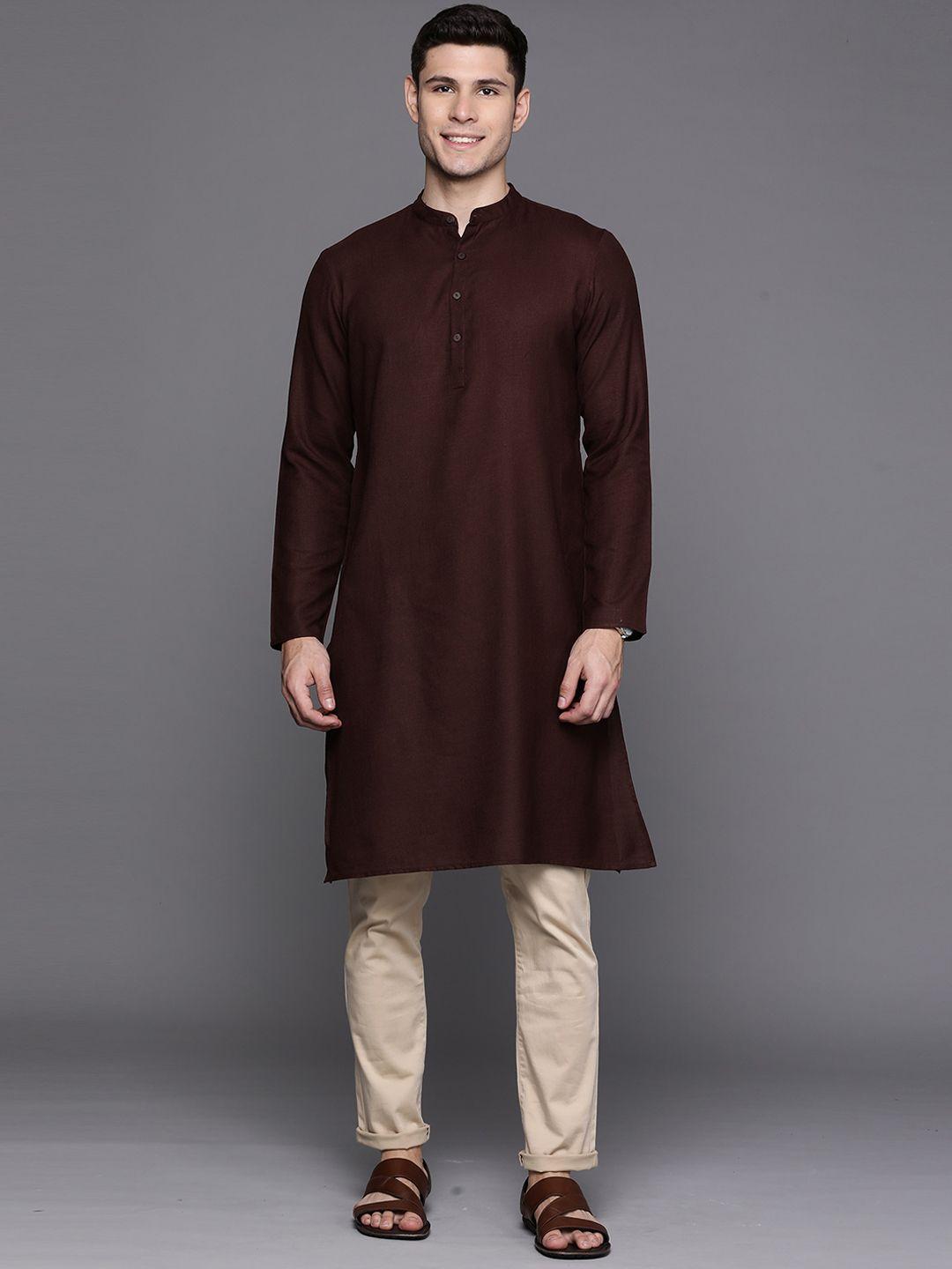 indo era band collar straight kurta