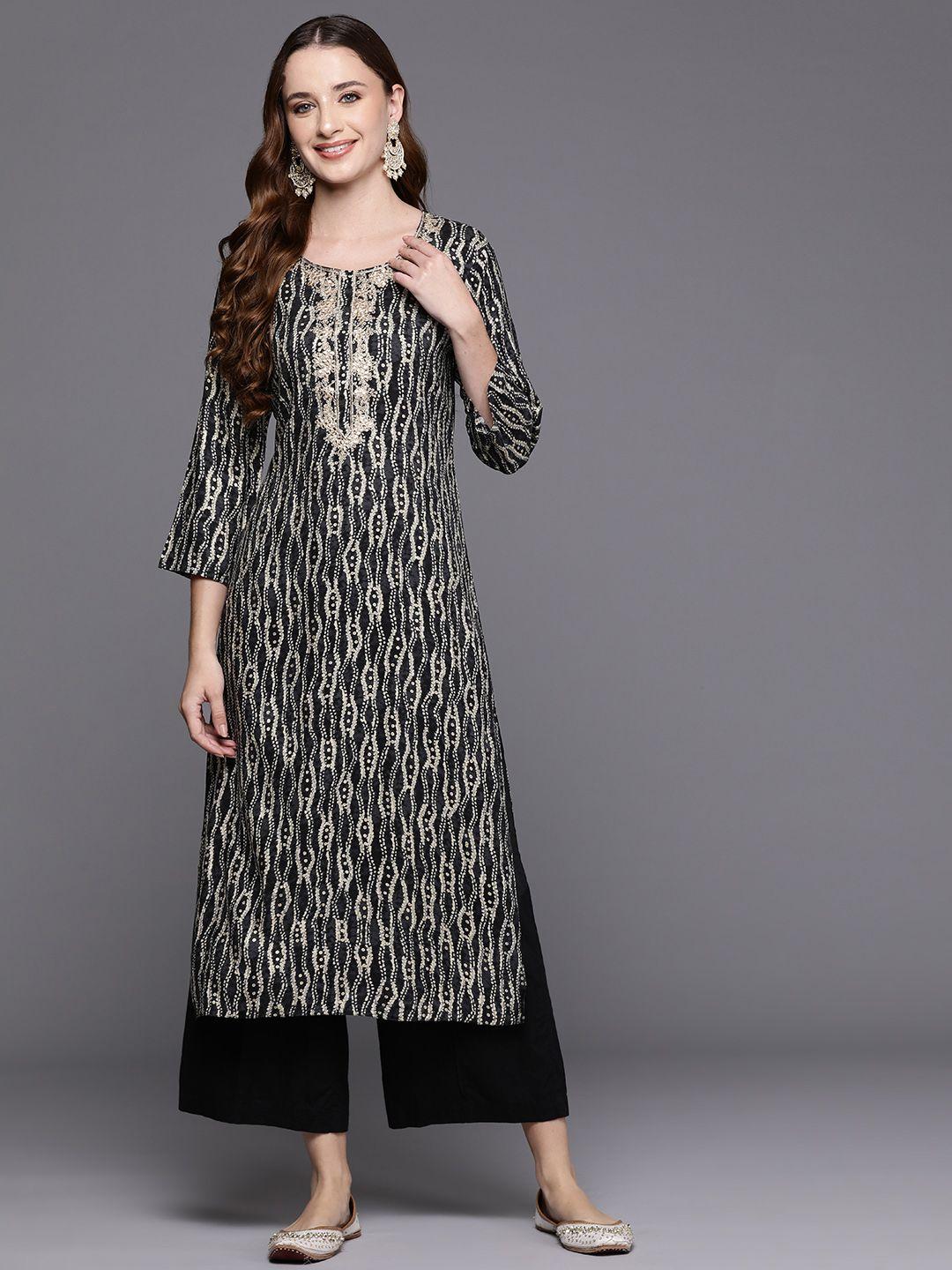 indo era bandhani printed gotta patti kurta