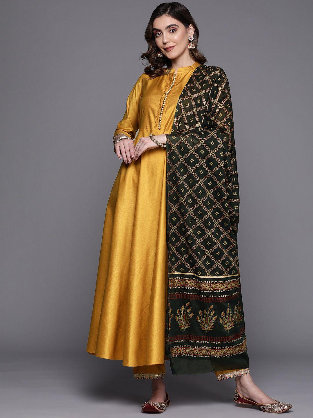 indo era empire liva kurta with trousers & with dupatta