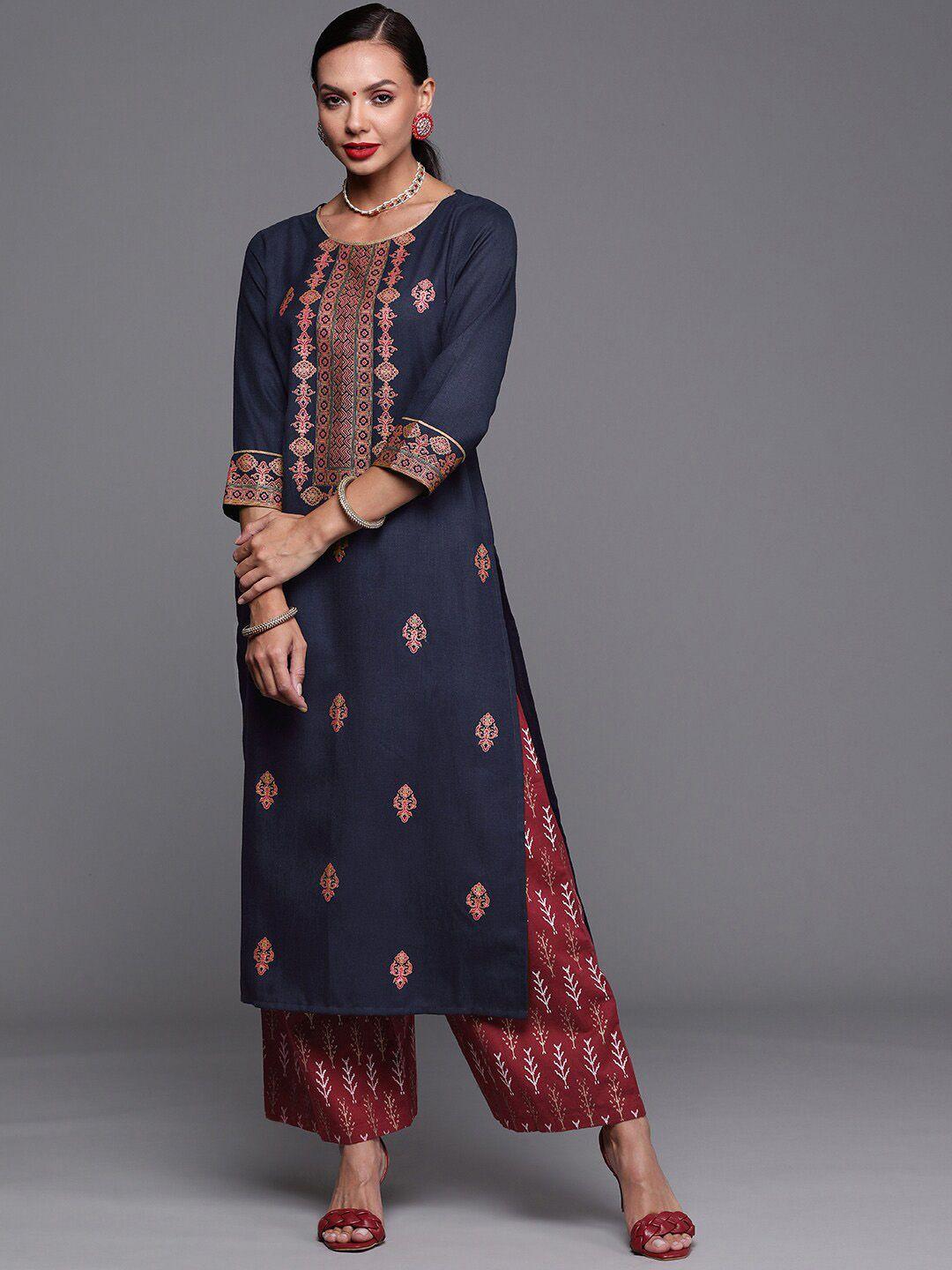 indo era ethnic motifs yoke design kurta