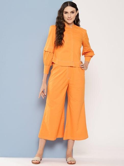 indo era orange top palazzo set