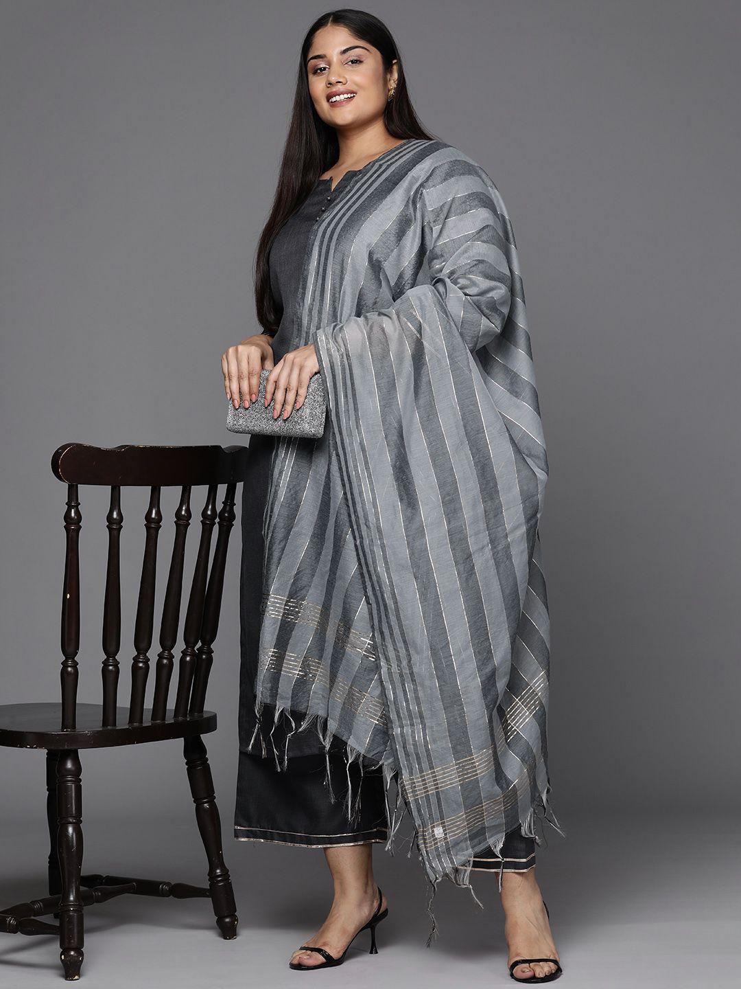 indo era plus size regular gotta patti kurta with palazzos & dupatta