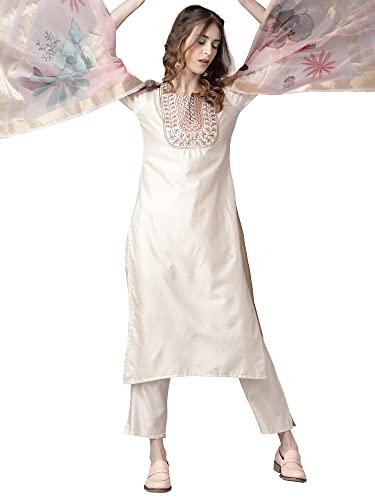 indo era women's embroidered viscose straight kurta with pant & dupatta set (off white_rrrrr2439_large)