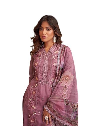 indo era women's pink embroidered straight kurta pant with dupatta set (ieout7434_large)