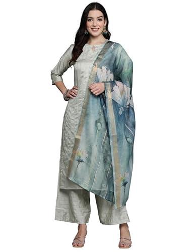 indo era women's striped viscose calf length straight kurta & palazzo with dupatta set (23dcm4708_large)