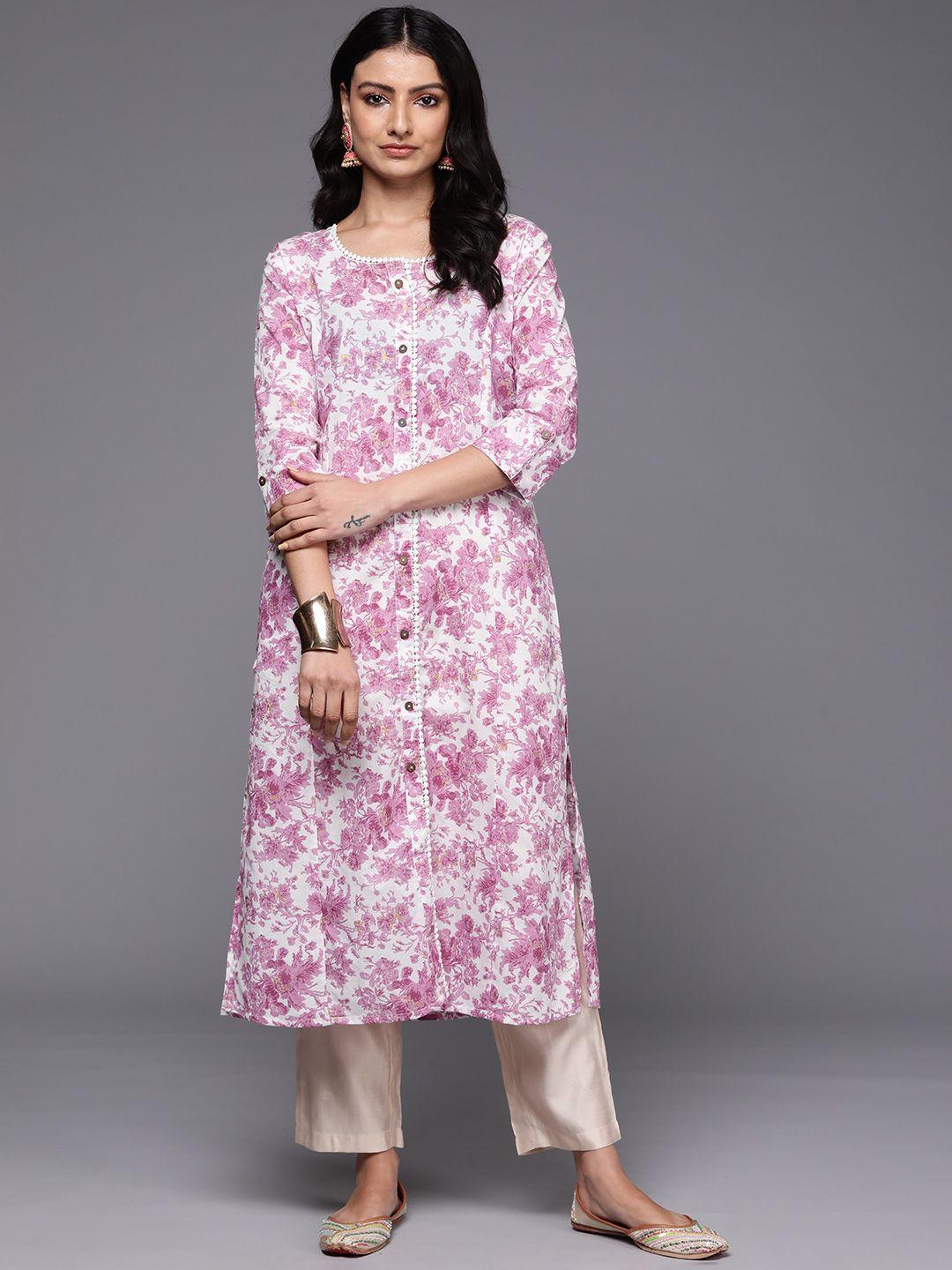 indo era women floral printed kurta