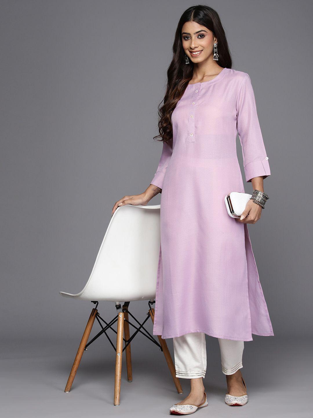 indo era women solid kurta